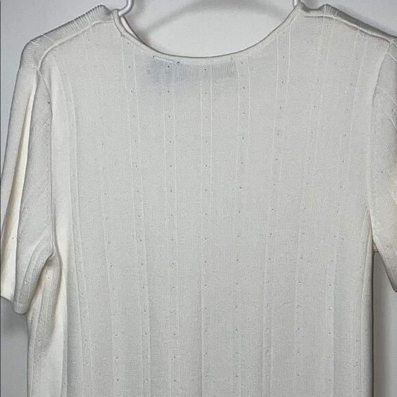Laura Scott Elegant White Women's Top - Picture 6 of 7